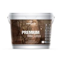 Medinių fasadų dažai TOPCOLOR PREMIUM VILLA LATEX, pusiau matiniai, baltos sp. A bazė, 9 l