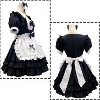 Japoniškas anime 5 vnt. moteriškas Lolitos kostiumas su chokeriu ruda
