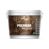 Medinių fasadų dažai TOPCOLOR PREMIUM VILLA LATEX, pusiau matiniai, žalios sp., 9 l