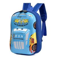Childrens Car Cartoon Backpack Eva Material Large Capacity With Breathable And Wearresistant Features raudona