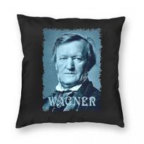 Richard Wagner German Compose Pillowcase Polyester Linen Velvet Pattern Zip Decor Bed Cushion Case 30cmx30cm gray