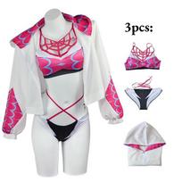Stilingas Žmogaus-voro Gwen Stacy Cosplay Kostiumas Spandex Audinys M gray