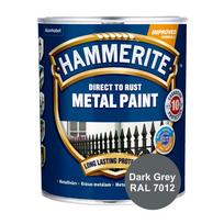 Metalo dažai HAMMERITE SMOOTH FINISH, blizgūs, tamsiai pilkos sp., 750 ml