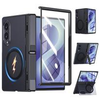 Samsung Galaxy Z Fold 8 Case with Magnetic Charging Support, Hinge Cover and Dual Kickstand Design-Grey