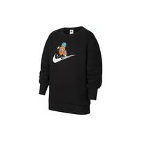 Nike Cny Series Cartoon Carrot Logo Print Fleece Crewneck Sweatshirt Kids sweatshirt Black FD4074-010 M black