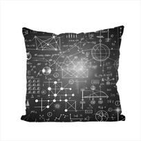 Math Edition Art Pillow Case For Car Sofa Decorative Home Doublesided Print Plush Square Throw Pillow Cushion Cover 30x30cm black