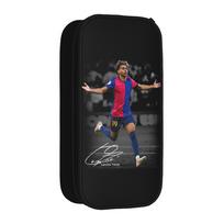 Lovely Lamine Y-Yamal Pencil Cases Football Soccer Pencilcases Pen Holder for Girls Boys Bag Students School Gifts Stationery 21x10.5x5cm black
