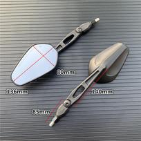 Motociklo sulankstomas ovalus galinio vaizdo veidrodėlis, skirtas Yamaha Suzuki Ducati Kawasaki BMW Buell KTM Dual Sport purvo dviračiams A black