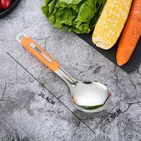 Nerūdijančio plieno virtuvės indų rinkinys buitiniams maisto gaminimo reikmenims sriubos šaukštas didelis koštuvas maišymo mentelė gaminimo šaukštas ir mentelė Short rice spoon black