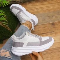 New Soft Sole Anti-Slip Comfortable Sports Shoes Fashionable Wear-Resistant Color Matching Casual Sports Shoes for Women 39 white