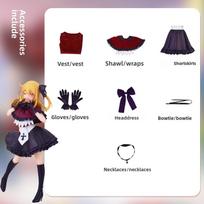 Oshi No Ko Hoshino Rubii Cosplay Stage Costume Dress Set Halloween Party Role XS brown