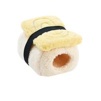 Fun Sushi Shape Pet Cave Warm Plush Bed Hamster Nest Rest Place For Winter Habitats House Small Animal Cage Accessory beige