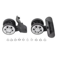 1 Pair Durable Mute Luggage Wheels 360° Rotation Double Row Suitcase Wheels Black Luggage Caster Wheels Travel Box Repair