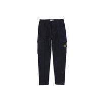 Stone Island Solid Color Casual Mid-Rise Straight Leg Kids Pants Kids bottoms Black 771630214-V0029 8 white