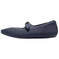 Skechers Cleo Point Fabric Synthetic Leather Lightweight Comfortable Flat Mary Jane Shoes Women shoes Deep-Navy-Blue 159501-DKNV 35