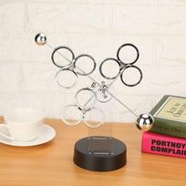 Electronic Perpetual Motion Revolving Celestial Model Kinetic Art Craft Desk Decoration gray