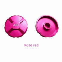 Manual Locking Bike Air Fork Nozzle Cover Shock Absorption Bicycle Fork Cover Cap  Mountain Bike Rose red valve cap