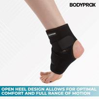 Bodyprox Ankle Support Brace, Breathable Neoprene Sleeve, Free size, Adjustable Wrap! beige