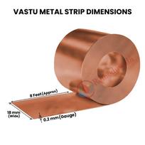 Remedywala Vario juosta pagal Vastu (8 pėdos, 18 mm pločio, 0,2 mm storio, varis, 1 vnt.) brown
