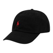 Polo Ralph Lauren Embroidered Logo Design Cotton Peaked Cap Men's Black 710548524004 juoda