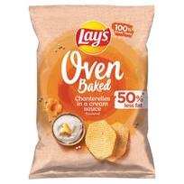 Lay's Oven Baked Shaped Potato Chips with Chanterelle in Cream Sauce 110 g