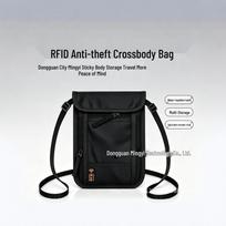 RFID Anti-Theft Water-Repellent Nylon Crossbody Card Holder & Multi-Functional Travel Bag, Unisex Lightweight & Portable. Quick Ship