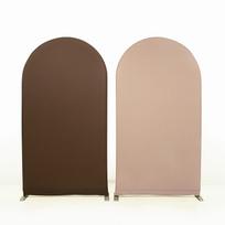 Colorful Arch Backdrop Cover Fabric for Spandex Fitted Arch Stand for Birthday Wedding Parties Diverse Colors, Easy to Match beige