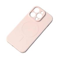 MagSafe silikoninis dėklas iPhone 15 Plus – kreminis
