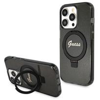 Guess MagSafe dėklas su žiedu iPhone 13 Pro Max – juodas