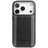 Audi A6 Sintetinė oda MagSafe Dėklas iPhone 17 Pro - juodas