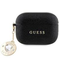 Guess dėklas AirPods Pro 2 – juodas, blizgus su pakabuku
