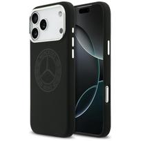 Mercedes Silicone Vintage Logo MagSafe dėklas iPhone 17 Pro Max - Juodas