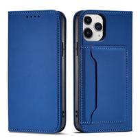 Magnetinis dėklas–piniginė iPhone 12 Pro Max – mėlynas