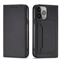 Magnetinis dėklas su kortelių skyreliais iPhone 13 Pro – juodas