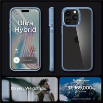 Spigen Crystal Hybrid dėklas iPhone 15 Pro Max – skaidrus, mėlynas
