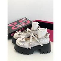 Nauji Moteriški Batai Kulkšnies Dirželiai Moteriški Aukštakulniai Platforma Moteriški Odiniai Kaspinai Mary Jane Punk Gotikiniai Stambūs Kulniukai Chaussures Femme 40 juoda