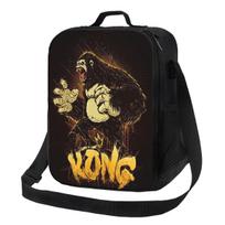 King Kong Insulated Lunch Bag for School Bento Storage Food Boxes Leakproof Container Cooler Thermal Lunch Box Tote One Size black