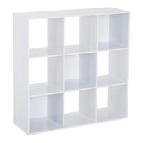 Nine-Cube Storage Shelf - White 91 x 29.5 x 91 cm