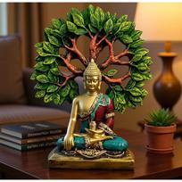Meditating Buddha Under Bodhi Tree – Premium Hand-Painted Spiritual Home Decor