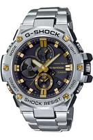 Casio G-Shock G-Steel Solar Bluetooth Watch GST-B100D-1A9JF Men Stainless Steel Band Black Gold Dial 200m WR Timepiece (GST-B100D-1A9)