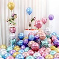 50PCS 10  Chrome Balloons Metallic Latex Helium for Christmas Wedding Birthday Xmas Home Party Decorations KTY 50PCS įvairiaspalvis