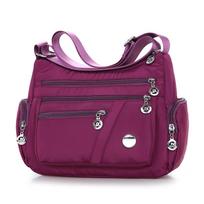 Moteriškas vandeniui atsparus krepšys Nailono pečių krepšys Crossbody Bag Kasdieninės rankinės 27*11*20cm ruda
