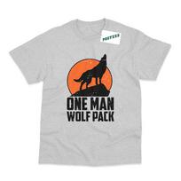 FUNNY BEGGING HUNGRY DOG T-Shirt Siberian Husky Dog Wolf Pet Humor S white