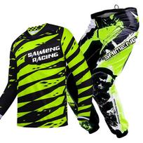 motocross gear set for kids Youth Jersey Pant Kits child green Motorcycle black 3 4 5 6 7 8 9 10 year Off-road suit blue orange Enduro cross boy girl XL-26 yellow