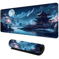 Sakura Scenery Mouse Pad Large AntiSlip Rubber Gaming MousePad Durable Thick Seam Edge Suitable for Office and Gaming Desk Mats 400X800X2MM gray
