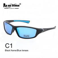 Driving Polarized Sunglasses Unisex Sun Glasses Leisurely Sport Design Spectacles D120 C6-(Blue-grey lens) blue