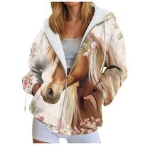 zip-up hoodie S beige