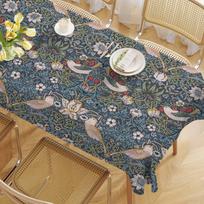 William Morris braškių vagies dizaino staltiesė Arbatos kavos staliuko uždangalas Vandeniui atsparus audinys Sieninis viryklės stovas Banketas Namų dekoras 60*90inch(152cm*228cm） gray