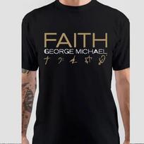 George Michael Faith Marškinėliai Gerbėjams Unisex Visų Dydžių M black