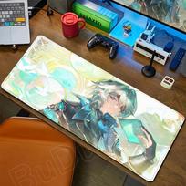 HD Print Phainon Anaxa Mydei Mouse Pad Laptop Anime Extended Desktop Mat Computer Mousepad Honkai Star Rail PC Game Keyboard Pad 30cmx60cm(11.8x23.6inch) blue